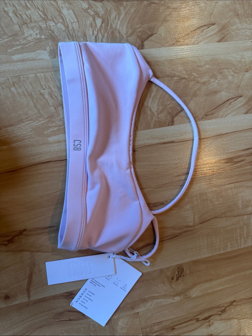 CSB Soft Pink Bralette Top with Thin Straps